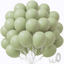 Sage Green Balloons 12 inch, Dusty Green Balloons 50pcs Party Balloons for Wedding Engagement Bridal Baby Shower Birthday Party Decorations
