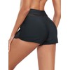 RELLECIGA Women's Black High Waisted Swim Board Shorts Boyshorts Bathing