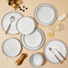 Pokini Santorini Mist Terracotta Reactive Glaze Plates and Bowls Sets,