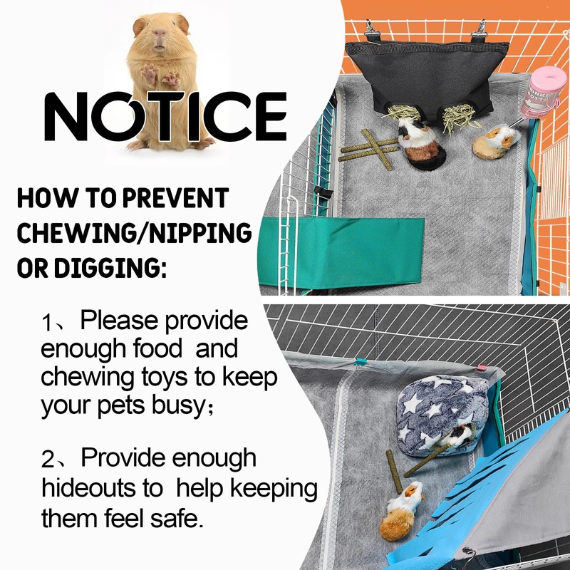 GINIDEAR Guinea Pig Bedding, Disposable Guinea Pig Cage Liners, Charcoal