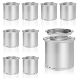 GSYUWIH 8 Pack Empty Paint Cans with Lids (3/4Pint Size) with Can Opener,for DIY Painting Crafts Silver Round Leftover Paint Storage Container，Quart containers with lids，paint containers with lids
