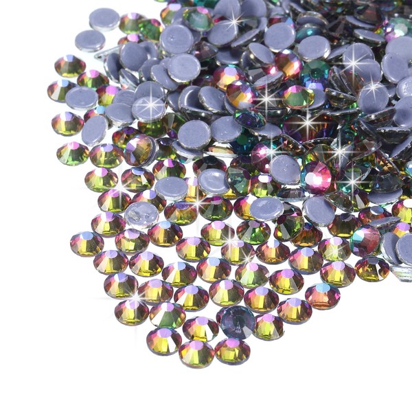 MECCANIXITY 288 Pcs Hotfix Rhinestones Flatback Crystal Glass Gems for