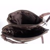 Ladies Genuine Leather Crossover Body Bag (BROWN)