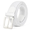 JASGOOD Men's and Women's Golf Belt, Mesh Woven, Non-Hole, Stretch