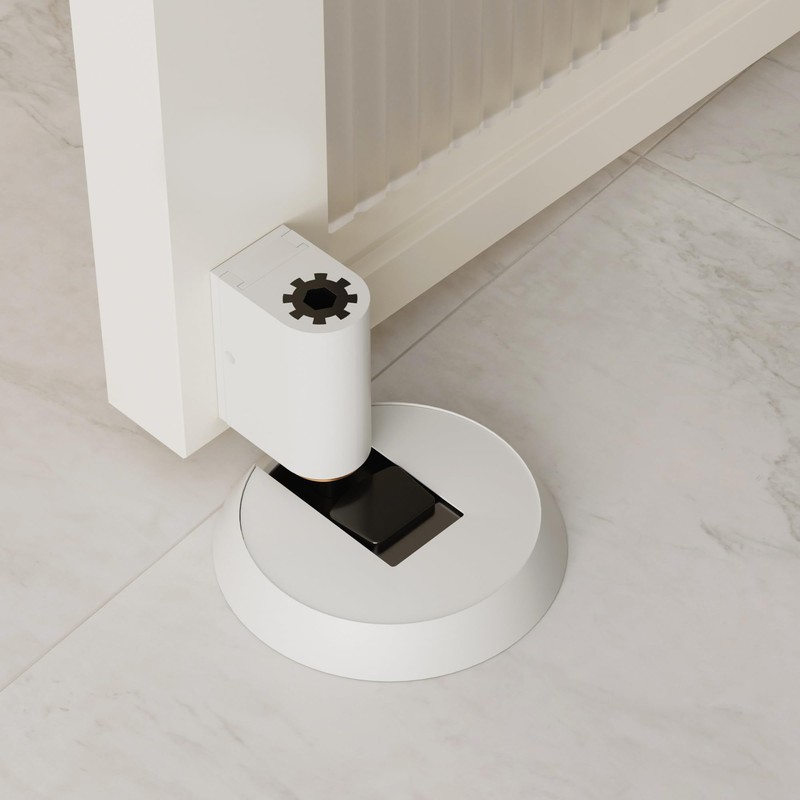 DOOROOM 1 Pack Solid Brass Windproof Door Stopper, Mechanical PushLock