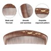 Wooden Hair Comb Fine Tooth Wood Comb for Women No