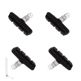 Chooee Bike V-Brake Pads, Bicycle 55mm Brake Pad Set, 2 Pairs Universal Brake Shoes Black