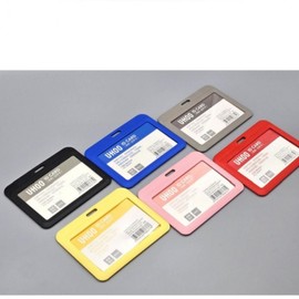 ID Card Holder Lanyard | Employee Badge & Business Card Neck Strap Employee ID Horizontal Yellow 5ea