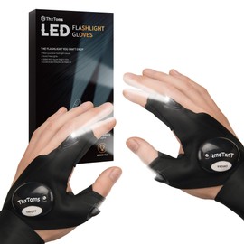 ThxToms Father's Day Gift for Dad, Fishing Gloves with LED Light, Gifts for Men, Gloves with Light, Fishing Accessories, Gift for Anglers, Birthday Gift for Men, Survival Gadgets for Men
