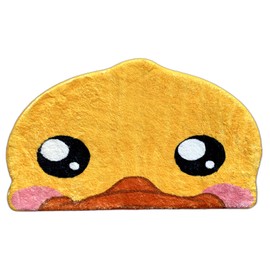 Animal Bath Mat Cute Shower Rugs Non-Slip Bath Rug Kawaii Bathmat Comfy Bathroom Decor Washable Soft Area Rug for Boys Girls Teens (Yellow Duck, Small)