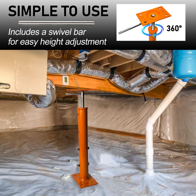 House Jacks for Leveling, Adjustable Jack Post 19" -38" Basement