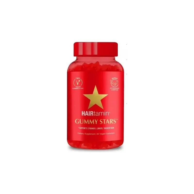 Soporte Cabello Hairtamin Gummy Stars Gomitas Veg Sfs Ht2