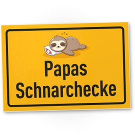 DankeDir! Papas Schnarchecke - Schild 30 x 20 cm - Weihnachten Vater Geburtstag Vatertagsgeschenk Geschenkidee Heimwerker - Vatertag Handwerker Geburtstagsgeschenk Papa Geschenk