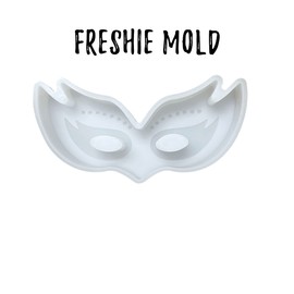Mardi Gras Mask Car Freshie Silicone Mold 5.5 x 2.2 x 0.08” inches Fat Tuesday New Orleans Louisiana Masquerade Party Oven Safe Bake up to 450 F Heat Safe Car Candle, Resin