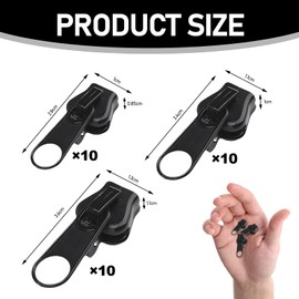 Pack of 30 Zip for Zip Replacement Zip Repair Kit Zip Zipper Slider Zip Repair Slider Replacement Zipper for Zips