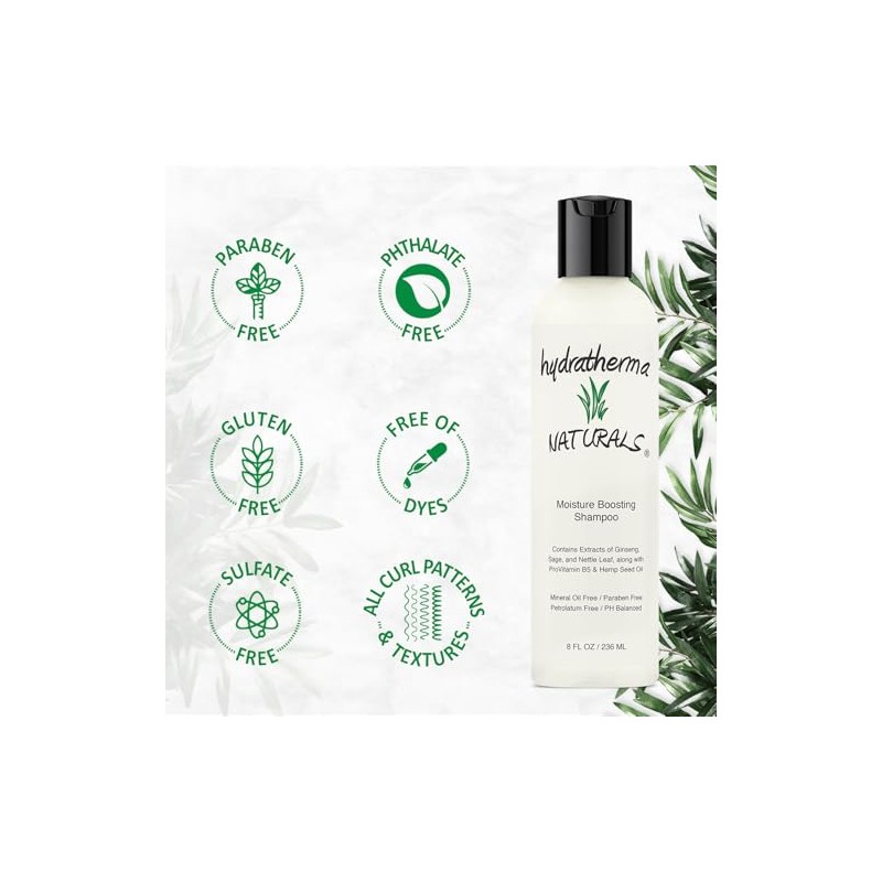 Hydratherma Naturals Moisturizing Boosting Shampoo, 8.0 Fl. Oz