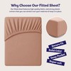 Oxford Homeware Peach Double Fitted Sheet -100% Brushed Microfibre 1800