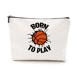 NGZS Basketball Gifts Makeup Bag Basketball Accessories Cosmetic Bag Basketball Party Favor Basketball Team Gifts for Women Girls Basketball Lovers Coach Player Fans Sister Wife Christmas Birthday