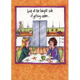 Bright Side Of Getting Older: 50th - Oatmeal Studios Funny Feminine Birthday Card