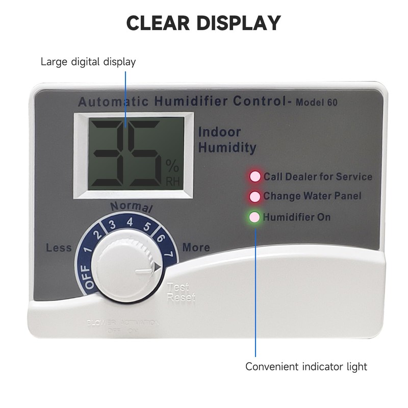 60 Whole House Humidifier Control Humidistat with Outdoor Temperature Sensor