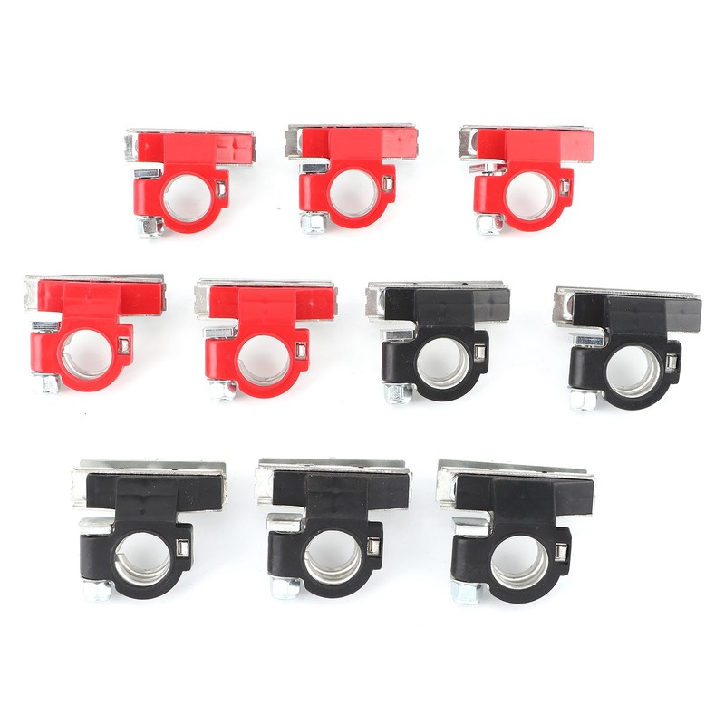 5Pair Car Battery Terminals Top Post Cable Connector Clamps Clips