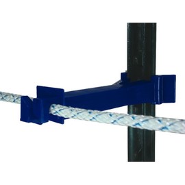 6" Inverse Extension Electric Fence Insulator for T Post - Blue