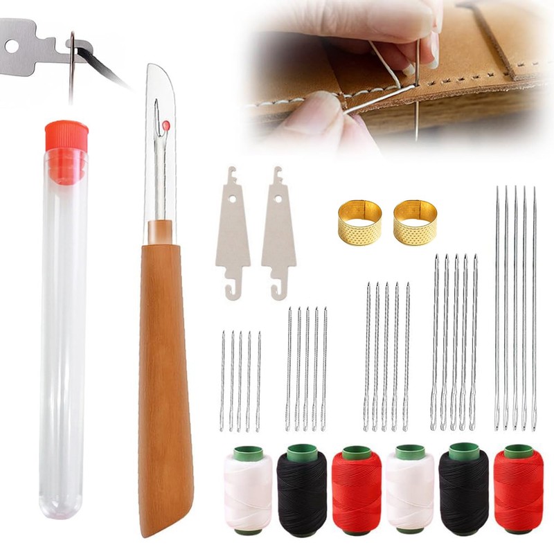 SEAHUI 37PCS Sewing Tool Set, Needles Thread Hand Repair Tools,