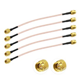 Yuslao SMA Coaxial Jumper Cable 6 inch 15cm SMA Male to Male RG316 Antenna Extension Cable (5-Pack) for RTL SDR Dongle SWR Meter 3G 4G LTE WiFi Antenna Router ADS-B Receiver Wireless Adapter