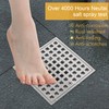 Yaseingoo 4 Inch Square Shower Drian with Flange-SUS 304 Stainless