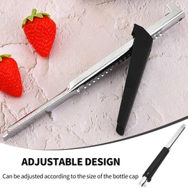 Effortless Arthritis Jar Opener,Hand Can Opener,Easy Open Lid Opener,Black Non-Slip Bottle Opener,Stainless Steel Can Opener Manual Lid Opener,Multifunctional Lid Opener for Weak Hands Seniors