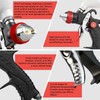 HVLP Spray Gun with 1.4/1.7/2.0mm Nozzles and Accessories Red
