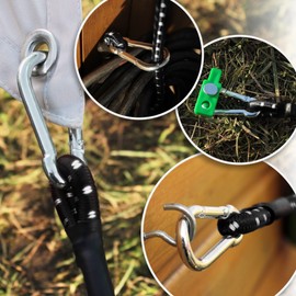 com-four® 3 x Rubber Tensioners, Luggage Tensioners with Reflective Strips, Tension Rope with Carabiner Hook, Tension Straps for Bicycle, Car, Luggage (100 cm, Pack of 3, Black)