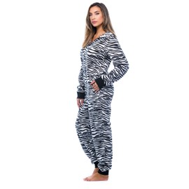 6453-10218-XS Just Love Adult Onesie with Animal Prints / Pajamas, X-Small, White Tiger