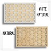 Nest Thermostat Decorative Wall Plate Honeycomb White, Brown Natural Hard