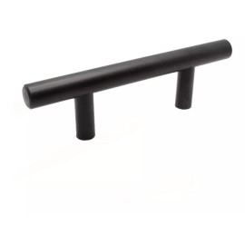 LIZOFERTAS Jaladera Minimalista Acero Inoxidable 12.4 Cm - Negro