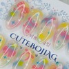 Pastel Ribbon Handmade Nail Tips - Almond M / 파스텔