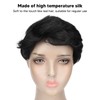 Men's Short Black Wig High Temperature Silk Layered Realistic Breathable