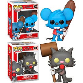 A Cartoon Inside A Cartoon: Funko Pop! Television The Simpsons Bundle: Itchy 903 + Scratchy 904 (2 Items)