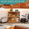Corner Bread Box for Kitchen Countertop, 2 Tier Corner Bread