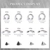 Furtherpretty Piercing Nail Charms Set, 3D Silver Alloy Goth Punk