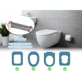 Hitopin 5 x Toilet Seat Cover Seat, Toilet Seat Cover, Toilet Seat Warmer, Washable Toilet Seat Warmer Cushion, Toilet Seat Cushion, for Toilet Seats (5 Colours)