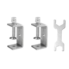 Hordolry 1-7/8 Inch 304 Stainless Steel C Clamp, 2 Pack Heavy Duty Metal Small Clamps with 38mm Wide Jaw Openings for Woodworking, Welding, Building Household
