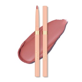 OULAC Matte Coral Peach Eye Liner & Lip Liner 2 in 1, Waterproof, Smudge-proof Retractable Eyeliner Pencils Lasts 24H+, Highly Pigmented and Smooth, Vegan (LL04) Sunlit Peach