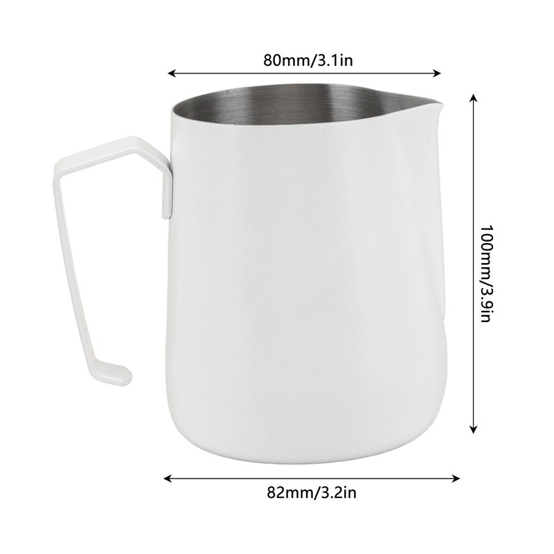 450ml Milk Frothing Pitcher 304 Stainless Steel Steaming Pitcher Milk