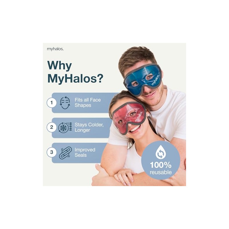 MYHALOS - máscara de gel frío reutilizable para ojos y