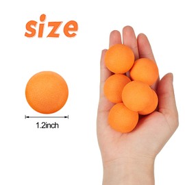 Frienda 24 Pieces Refill Balls for Popper Soft Foam Balls Refills Approx 1.1 Inch in Diameter, Soft Small Light Cat Ball Pet Toys(Orange)