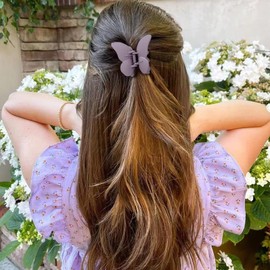 ATODEN Butterfly Hair Clips Claw Clips for Thin Hair 4Pcs Matte Butterfly Clips for Hair Jaw Clips Hair Accessories for Women Girls