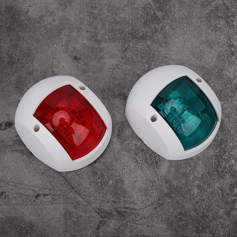 Pair of Signal Lamp Spherical Red Green LED Waterproof Boat