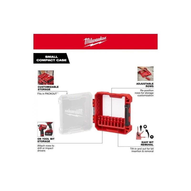 Milwaukee Customizable Small Compact Case for Impact Driver Accessories