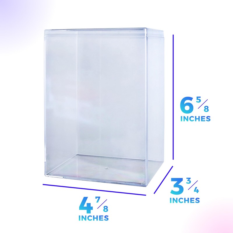 4-Pack Clear Hard Plastic Funko Pop Protector Display Cases for
